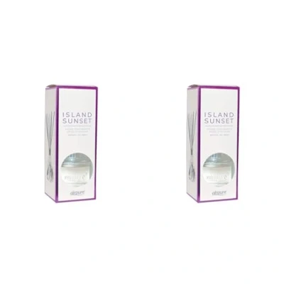 Image of AIRPURE Reed Diffuser, 100ml Oil Set with Sticks, 8X Black Reeds, Continuous Room Scent, Diffusers for Home Use in Living Room, Kitchen or As Bathroom Freshener Island Sunset Fragrance, 100MLRD 314