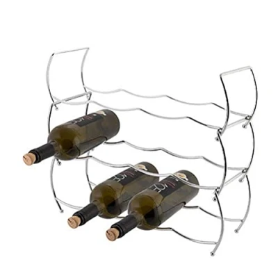 Image of axentia Silver Wine Rack 43 x 42 15 cm