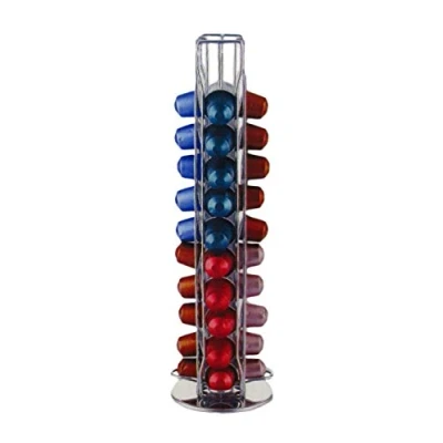 Image of Quailitas Coffee Pod Holder 40 Pods, Rotating Capsule for Nespresso, Anti Scratch Base, Soft Premium Finish