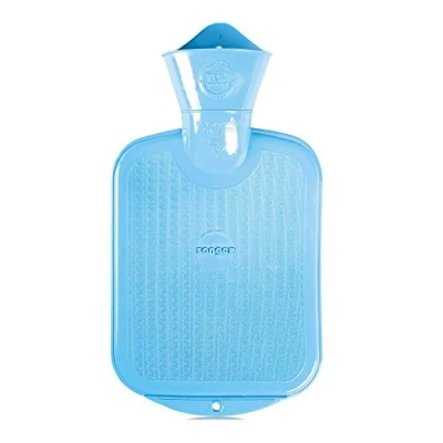 Image of Classic 0.8 Litre Light Blue Rubber Hot Water Bottle Heat Therapy for Children and Kids by Sanger