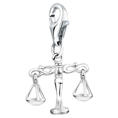 Image of Nenalina Libra 713209 000 Carabiner Charm Pendant for Bracelet 925 Sterling Silver, No Gemstone