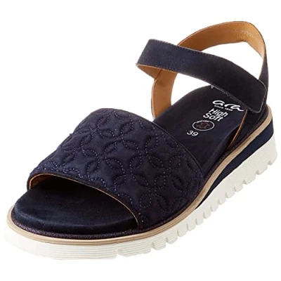 Image of ARA Women&#039;s Kent Sandal, Blue, 6.5 UK