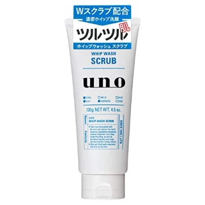 Image of Shiseido UNO Face Whip Wash 130g Scrub (Green Tea Set)