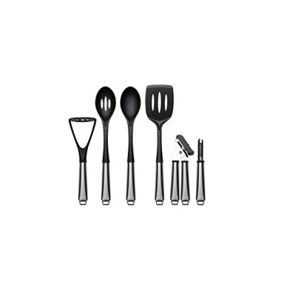Image of Sabichi Stainless Steel Nylon Utensil Set Masher Spoon Turner Tin Opener Peeler