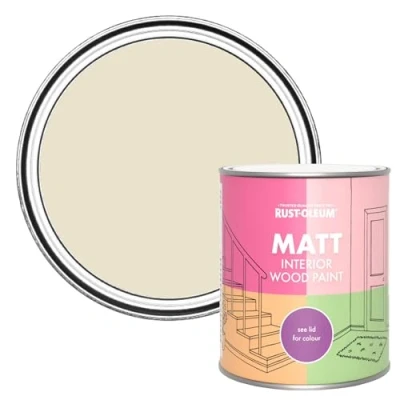 Image of Rust Oleum Beige Interior Wood Paint in Matt Finish Longsands 750ml