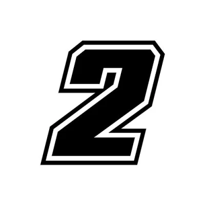 Image of 4R Quattroerre.it 13372 Racing Number 2 Moto GP, Black, 10 x cm