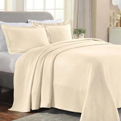 Image of Superior Cotton Bedspread, Ivory, Full
