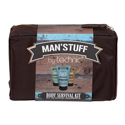Image of Technic Man&#039;stuff Wash Bag Bath and Body Gift Set