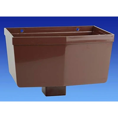 Image of Wavin OSMA 4T830 Brown Hopper Head for 61mm Square downpipes