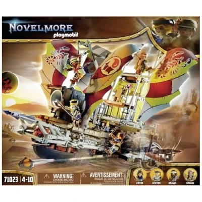 Image of Playmobil Novelmore 71023 Sal&#039;ahari Sands Sand Stormer, Push Along Ship, Knights Toy for Children Ages 5+
