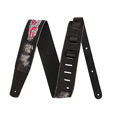 Image of Fender x Wrangler Ripped Denim Strap, Black