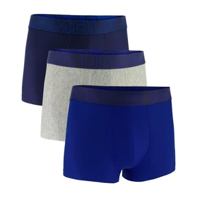 Image of Under Armour Men&#039;s Multi Pack Performance Tech Boxerjock Brief, 3&quot; Inseam, All Day Comfort &amp; Soft, Royal Heather Core 3 pack, 3XL