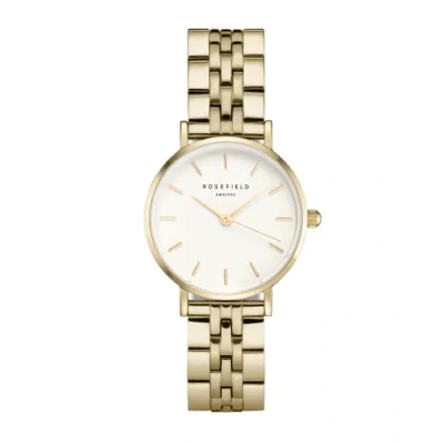 Image of Rosefield Women&#039;s Watch The Small Edit Gold Round Case White Dial 26WSG 267