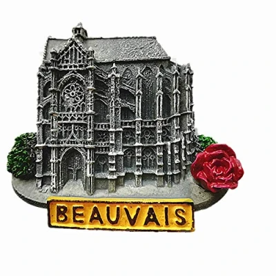 Image of Beauvais France 3D Fridge Magnet, Home &amp; Kitchen decoration magnetic sticker refrigerator magnet travel souvenir gift