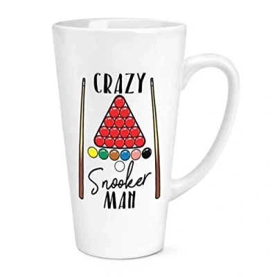 Image of Crazy Snooker Man 17oz Large Latte Mug Cup