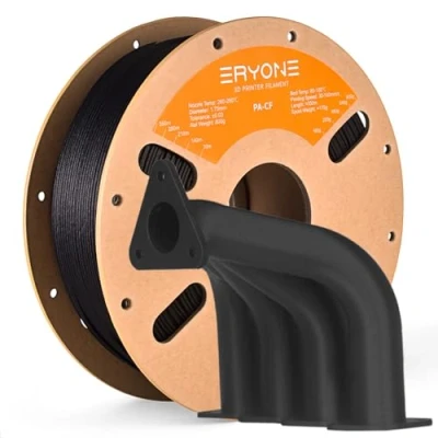 Image of ERYONE Carbon Fiber Filament 1.75mm +/ 0.03mm, 3D Printing Filament, Fit Most FDM Printer, Nylon PA12 CF Black, 800g Spool