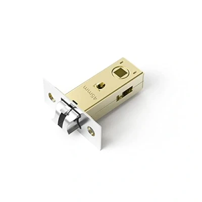 Image of Qrity 45mm Tubular Latch, Forked Mortice Mute Door Sprung with Stainless Steel Panel for Internal Doors, Lever Handles