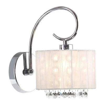 Image of Italux Lighting Wall Lamp Chrome 1 Light with Crystal Shade, E14