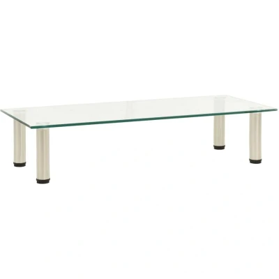 Image of vidaXL Transparent TV Stand with Tempered Glass Modern Living Room and Bedroom Furniture Table/Multimedia