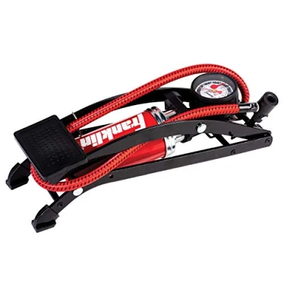 Image of Franklin Sports Air Pump With High Pressure Foot Pedal for Balls, Bikes, Inflatables and More Compact Heavy Duty