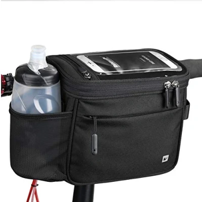 Image of Rhinowalk Bike Basket,Lunch Box Insulated Handlebar Bag Front Camera Handbag Phone with Touch Screen Shoulder Strap Professional Cycling Accessories
