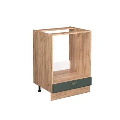Image of Vicco Oven housing cabinet Fame Line, Green Gold Country House/Gold power oak, 60 cm without worktop