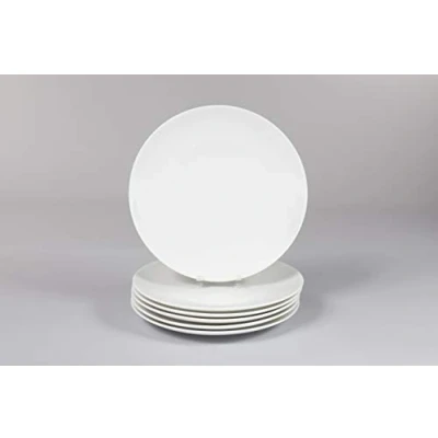 Image of Buttercup China 8 Inch Fine Bone Coupe Plate Set of 6