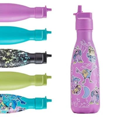 Image of Chilly&#039;s Kids Original Bottles 90% Stainless Steel BPA Free, Double Walled Vacuum Insulated Bottle For Cold and Hot Drinks 350ml Crew