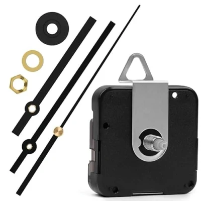 Image of QLOUNI Ultra Silent Quartz Clock Movement, Mechanisms with Hands Battery Powered, Wall Mechanism Motor Replacement DIY Repair Parts, 2/5 Inch Maximum Dial Thick