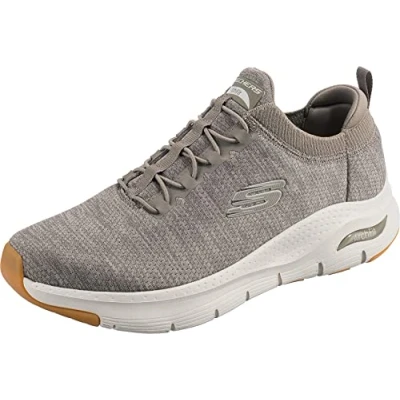 Image of Skechers Men&#039;s Arch FIT WAVEPORT Sneaker, Taupe Mesh/Trim, 9.5 UK