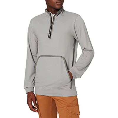 Image of G STAR RAW Men&#039;s Lightweight Half Zip Bound Sweater, Grey (charcoal D19879 C790 942), S