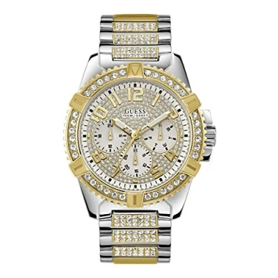 Image of Guess Sport Chronograph watch silvercoloured/goldcoloured, Men&#039;s, Size: One Size, Silver coloured/gold coloured