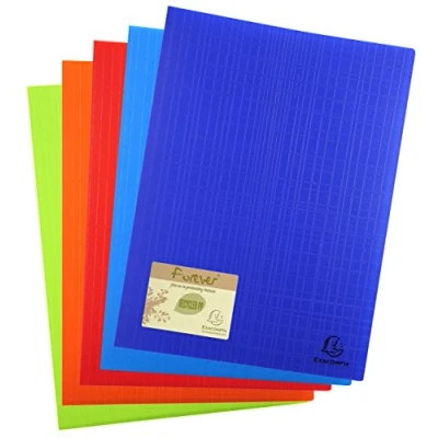 Image of Exacompta Ref 884570E Forever Collection Recycled Rigid PP Display Book 240 x 320mm in Size, Suitable for A4 Documents, 40 Pockets, 80 Viewing Pages Assorted Colours (Pack of 12)