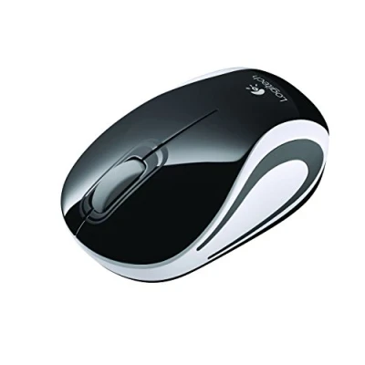 Image of Logitech M187 Ultra Portable Wireless Mouse, 2.4 GHz with USB Receiver, 1000 DPI Optical Tracking, 3 Buttons, PC / Mac Laptop Black