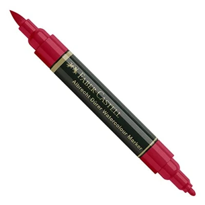 Image of Faber Castell Art &amp; Graphic Albrecht Dürer Watercolour Marker, Deep Scarlet Red, Single For Art, Craft, Drawing, Sketching, Home, School, University, Colouring