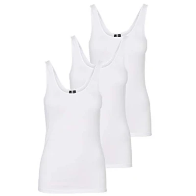 Image of VERO MODA Women&#039;s Vmmaxi My Soft Uu Tank Noos Top, White (3 x Bright White)., XL