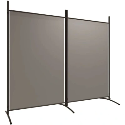 Image of vidaXL 2 Panel Room Divider Anthracite 175x180 cm Fabric