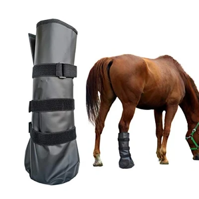 Image of yeezo Horse Soaking Boot Hoof Soak Equine Hooves Soaker Sack Foot Bag Hot or Icing Treatment Bucket