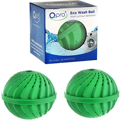 Image of Qualtex Eco Friendly 1000 Wash Washing Machine Laundry Balls Softens and Cleans Clothes (2PK)