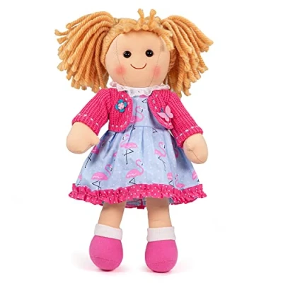 Image of Bigjigs Toys, Maggie Doll Medium, Rag Doll, Soft Dolls for 1 Year Old, First Olds