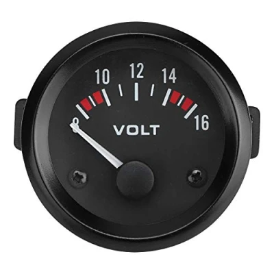 Image of Gorgeri Voltmeter 12V BX100007, Aluminum Alloy 52mm/2in, 8 16V, Digital LED, Fits Most Cars