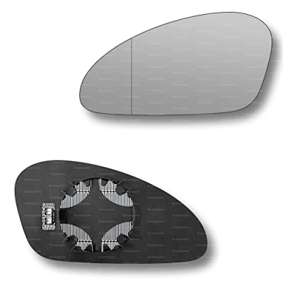 Image of Less4spares Replacement Wing Mirror Glass Left Compatible with Seat Ibiza 2002 2008 CLIP ON Passnager Near Side N/S Heated Blind Spot