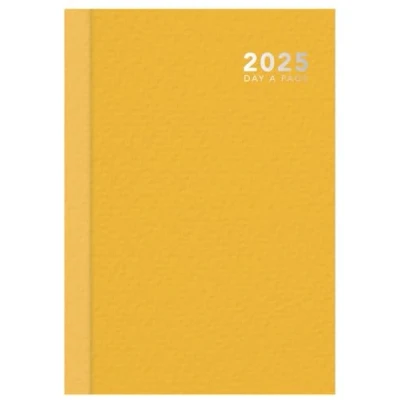 Image of 2025 Orange A6 Hardcover Diary Week Day to Page Desk Home Office Planner Organiser