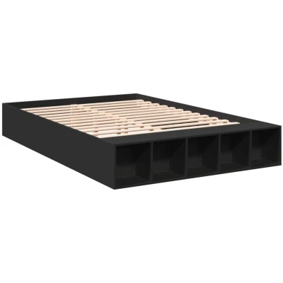 Image of vidaXL Bed Frame without Mattress Black 140x200 cm