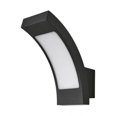 Image of LED Outdoor Wall Light &#039;Juvia&#039; (Modern) in Black Made of Aluminium (1 Source,) from Lucande lamp for Exterior/Interior Walls, House, Terrace und Balcony