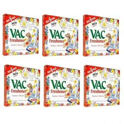 Image of ZOPPER Vacuum Cleaner Freshener Pack of 6 Summer Meadow Scented Air Discs for Home Office Cleaning Fits All Compatible Cleaners Pet Lovers too