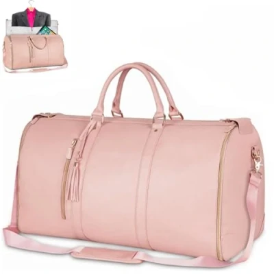 Image of Foldable Clothing Travel Bag,Garment Bags for Clothes Travel,Garment Duffle Bag,Travel Garment Women,Convertible Bag with Shoulder Strap, 2 In 1 Hanging Suitcase Suit