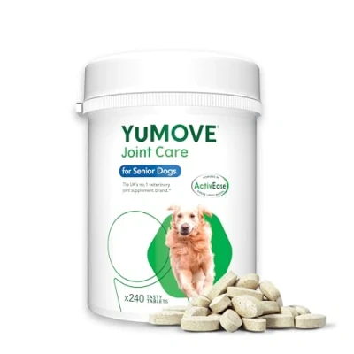 Image of Lintbells YuMOVE Senior Dog Higher Strength Hip and Joint Supplement Formulation Designed for Older Dogs Aged 8+ 240 Tablets
