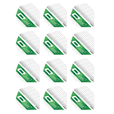 Image of RED DRAGON Hardcore XT Green and White RD Logo Dart Flights 4 Sets Per Pack (12 in total)