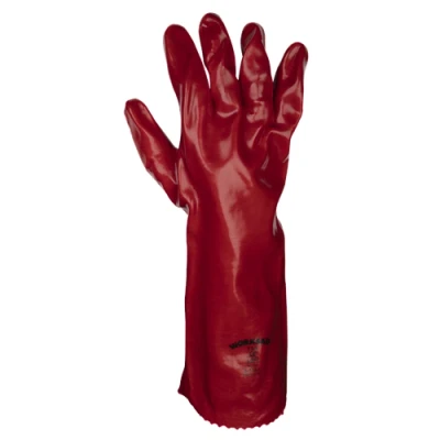Image of Worksafe Red PVC Gauntlets 450mm Pack of 12 Pairs